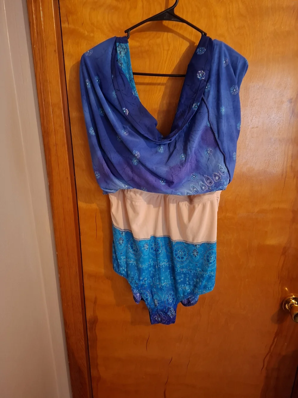 Islander Turquoise to Navy Ombre V-Neck One-Piece